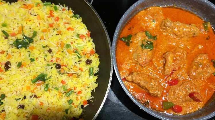 Butter Chicken and pilau